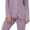Button Up Pajamas for Women Long Sleeve Sleepwear Soft Loungewear Ladies Pjs Set XS-XXL