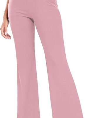 Women's High Waist Casual Wide Leg Pants, Button Dress Pants for Women, Work Pants with Pockets for Women Office.