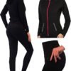 Active Wear Sets for Women -Workout Clothes Gym Wear TracksuitsYoga Jogging Track Outfit Legging Jacket 2 Pieces Set
