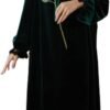 Women's Long Sleeve Nightgown Velvet Sleep Dress Ruffle Crew Neck Mid-length Nightdress