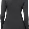 Workout Jackets for Women Full Zip Athletic Running Track Jacket with Pockets Slim Fit Yoga Jacket with Thumb Holes