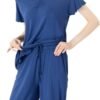 Soft Bamboo Viscose Pajamas Set for Women Summer Sleepwear Pjs Comfy Short Sleeve Tops Capri Pants Sets