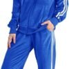 Womens Jogging Suits Sets Running Velour Outfit Zipper Warm Up 2 Pieces Hoodie and Pant Tracksuit
