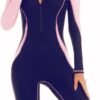 Women's One Piece Long Sleeve Rash Guard Knee High Bathing Suits Swimsuit Sport Surfing Wear Athletic Swimwear