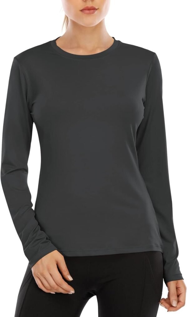 Women's Long Sleeve UPF 50+ UV Sun Protection Shirts Rash Guard Swim T-Shirt/Hoodie Quick Dry for Outdoor Hiking