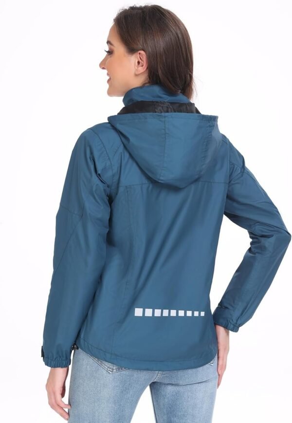 Packable Rain Jacket Women Lightweight Waterproof Raincoat for Women with Hood Windbreaker for Outdoor Travel Hiking