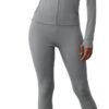 Two Piece Outfits for Women Workout Sets Bodycon Tracksuit Long Sleeve Zip Up Hoodie Jacket Jogger Sweat Pants Set