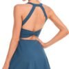 Womens Tennis Dress with Built in Shorts and Bra Workout Dress Golf Athletic Dress for Women