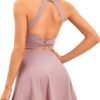Womens Tennis Dress with Built in Shorts and Bra Workout Dress Golf Athletic Dress for Women