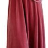Women's Long Sleeve Nightgown Velvet Sleep Dress Ruffle Crew Neck Mid-length Nightdress