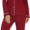 Button Up Pajamas for Women Long Sleeve Sleepwear Soft Loungewear Ladies Pjs Set XS-XXL