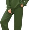 61Gqj6Tiv8L._AC_SL1500.jpg Women 2 Piece Outfits Tracksuit Casual Zip Up Hoodie Sweatsuits Jogging Long Pant Set