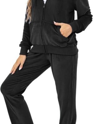61I-Cmj0X7L._AC_SL1500.jpg Velour Track Suits for Women Set Fall Sweatsuits 2 Piece