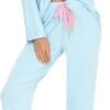 Pajamas Set Long Sleeve Womens Button Down Sleepwear Two Piece Nightwear Soft Pj Lounge Sets S-XXL