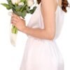 Women’s White Lace Romper- Comfy Vegan Silk One Piece Pajama With Shorts