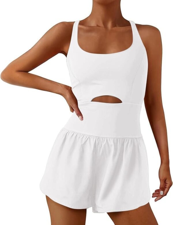 Womens Onesie Workout Rompers One Piece Exercise Jumpsuits Athletic Outfits Gym Yoga Clothes