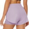 2 Pack Athletic Shorts for Women, Quick Dry Running Shorts with Pockets High Waisted Workout Gym Sports Shorts