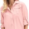 Women's Quick Dry Sun UV Protection Convertible Long Sleeve Safari Shirts for Hiking Camping Fishing Sailing