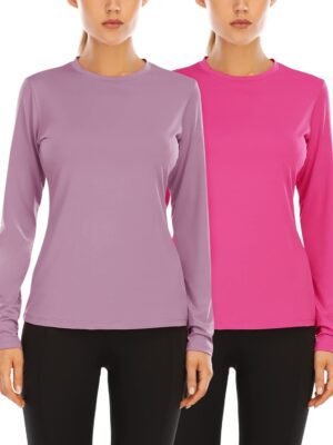 Women's Long Sleeve UPF 50+ UV Sun Protection Shirts Rash Guard Swim T-Shirt/Hoodie Quick Dry for Outdoor Hiking