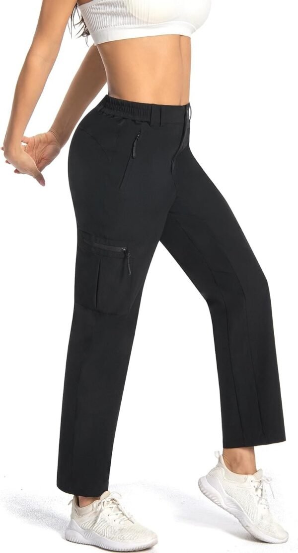 Womens Cargo Hiking Pants - Travel Lightweight Water Resistant 4 Pockets Casual Quick Dry Athletic Climbing Pants
