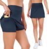 Tennis Skirts for Women Athletic Golf Skorts Workout Running Skirt Sports Activewear with Shorts Pocket 2 Pack