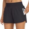 Athletic Shorts for Women with Pockets High Waist Running Workout Shorts Gym Yoga White Summer Shorts