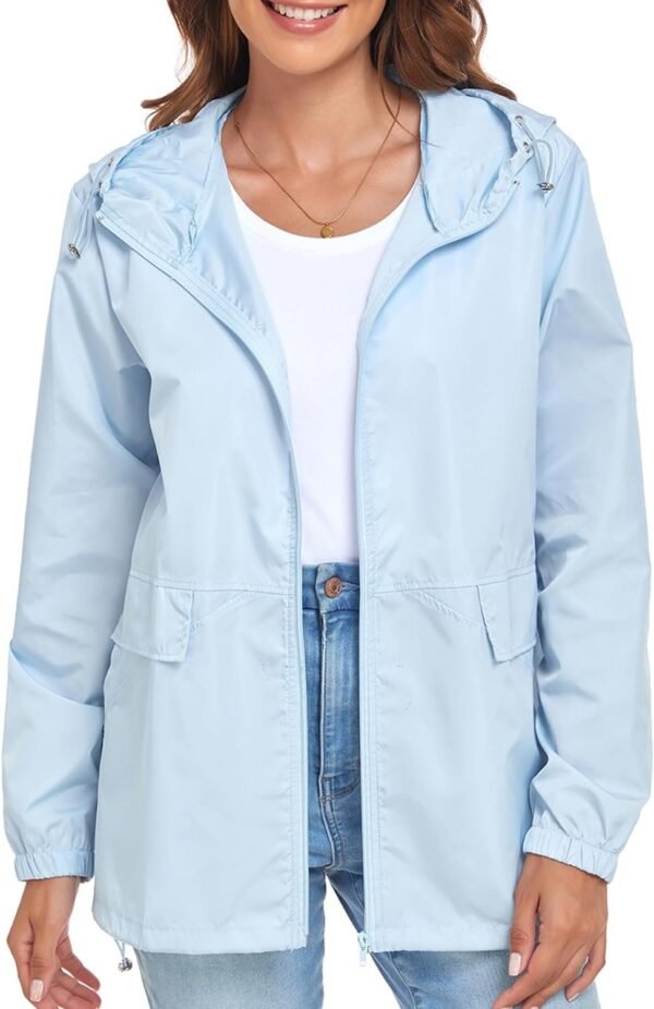 7147qy1tA_L._AC_SL1500.jpg Women's Lightweight Raincoat Waterproof Packable Outdoor Windproof Hooded Active Rain Jacket S-XXL