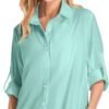 Women's UPF 50 Long Sleeve Sun Protection Shirts Quick Dry Outdoor Fishing Hiking Travel Shirt