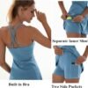 Tennis Dress for Women Workout Dress with Built-in Bra & Shorts Pockets Athletic Dress for Exercise Golf Dresses