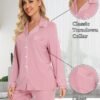 Pajamas Set Long Sleeve Womens Button Down Sleepwear Two Piece Nightwear Soft Pj Lounge Sets S-XXL
