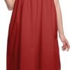 Lace Neckline Cotton Sleepwear For Ladies Womens Round Neck Nightdress