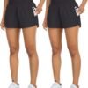 Athletic Shorts for Women with Pockets High Waist Running Workout Shorts Gym Yoga White Summer Shorts