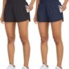 Athletic Shorts for Women with Pockets High Waist Running Workout Shorts Gym Yoga White Summer Shorts
