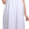 Lace Neckline Cotton Sleepwear For Ladies Womens Round Neck Nightdress