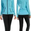 Active Wear Sets for Women -Workout Clothes Gym Wear TracksuitsYoga Jogging Track Outfit Legging Jacket 2 Pieces Set