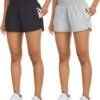 Athletic Shorts for Women with Pockets High Waist Running Workout Shorts Gym Yoga White Summer Shorts