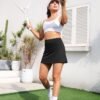 Tennis Skirts for Women Athletic Golf Skorts Workout Running Skirt Sports Activewear with Shorts Pocket 2 Pack