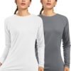 Women's Long Sleeve UPF 50+ UV Sun Protection Shirts Rash Guard Swim T-Shirt/Hoodie Quick Dry for Outdoor Hiking