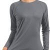 Women's Long Sleeve UPF 50+ UV Sun Protection Shirts Rash Guard Swim T-Shirt/Hoodie Quick Dry for Outdoor Hiking
