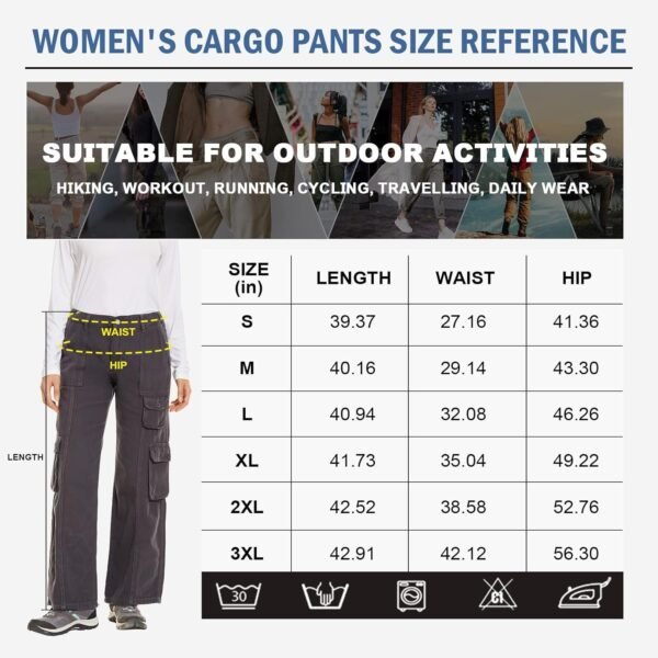 71qBXxEyOKL._AC_SL1500.jpg Women's Hiking Cargo Pants Joggers Cotton Casual Military Army Combat Work Pants with 7 Pockets