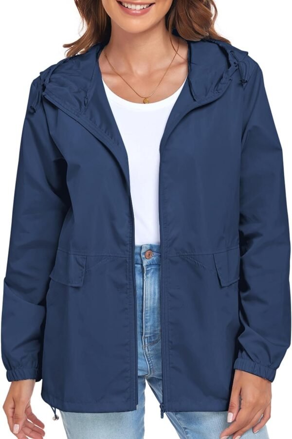 71tEtA4E29L._AC_SL1500.jpg Women's Lightweight Raincoat Waterproof Packable Outdoor Windproof Hooded Active Rain Jacket S-XXL