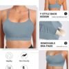 Spaghetti Strap Padded Sports Bras for Women - Y Back Yoga Workout Tops (3 Pack)