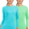 Women's Long Sleeve UPF 50+ UV Sun Protection Shirts Rash Guard Swim T-Shirt/Hoodie Quick Dry for Outdoor Hiking