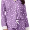 Button Down Pajamas Sets Women Two-Piece Satin Silk Pjs Sets Loungewear Long Sleeve Sleepwear Shorts Nightwear Sets